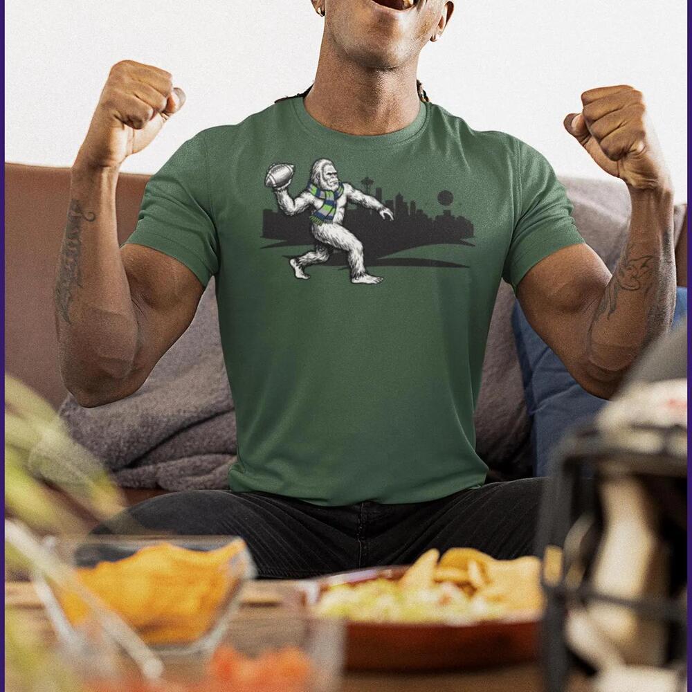 Seattle Bigfoot Shirt, Sasquatch Football Graphic Tee